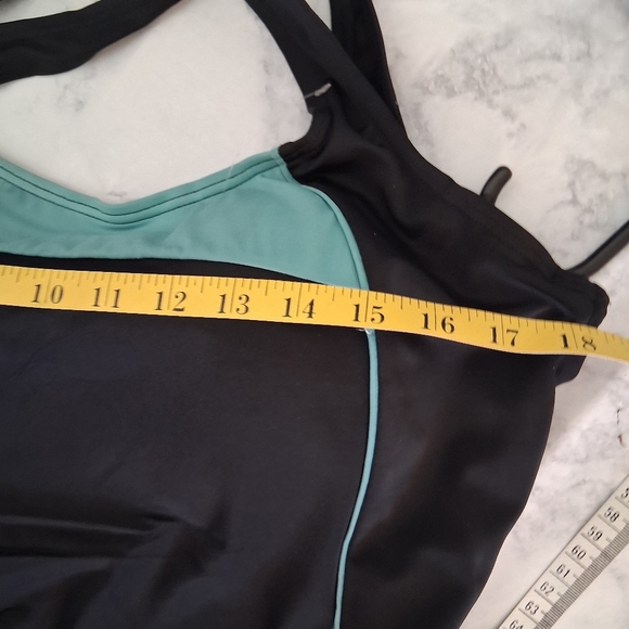 AQUABELLE Black and Blue Women's One-Piece Swimsuit Size 18W - Picture 6 of 11